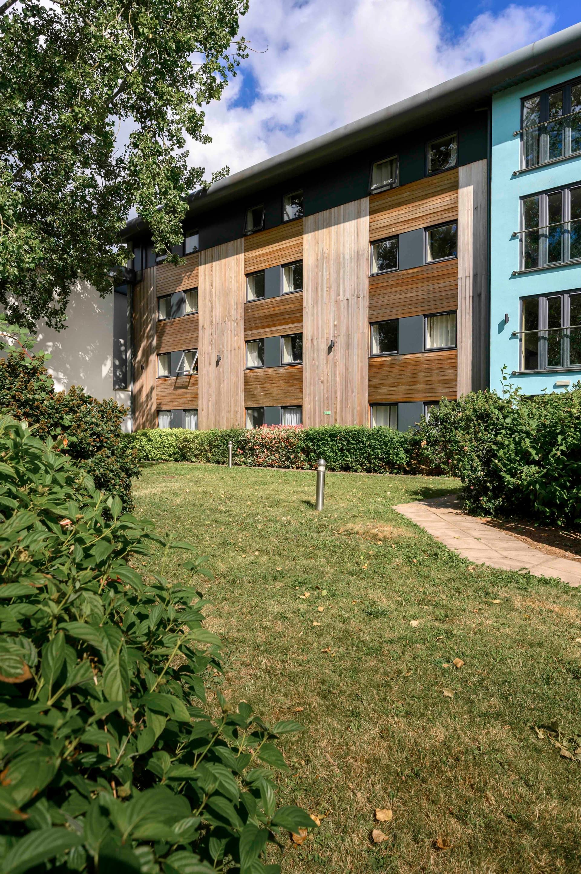 Cadnam Hall student accommodation exterior and garden