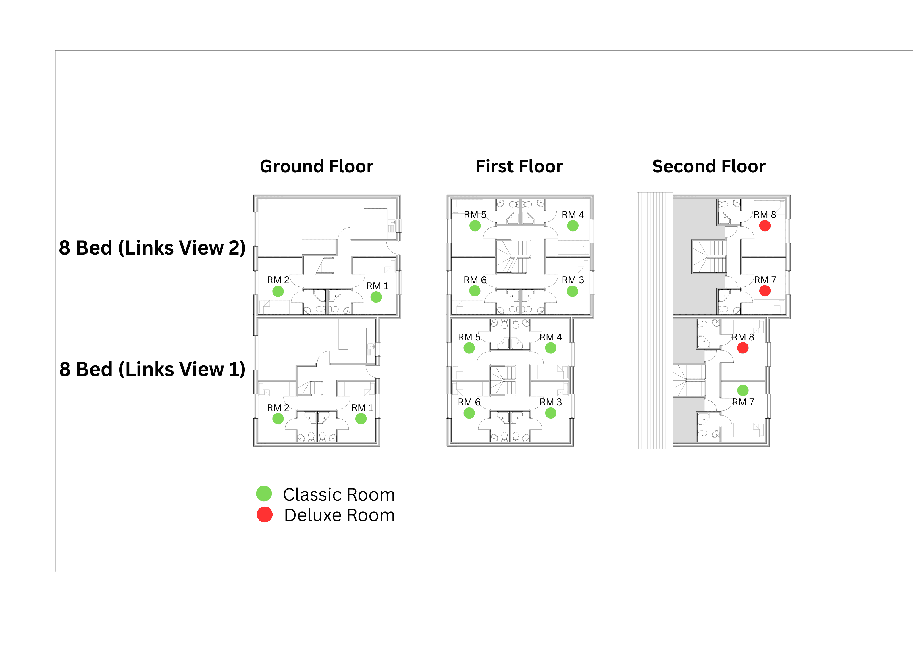 8 bed classic floor plan at Duncan Smith House